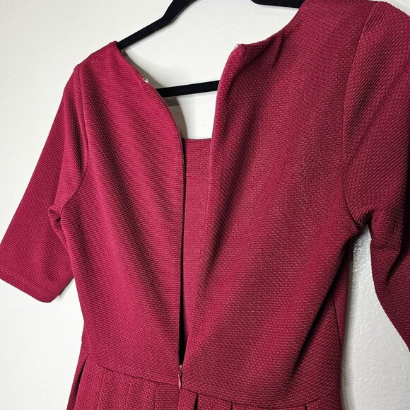 41 Hawthorn M Maddy Ponte Fit Flare Dress A Line Pleated Office Career Cocktail - Picture 6 of 6